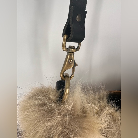 Lowell Quito Tan Fur Women's Handbag Shoulder Bag Crossbody & Brown Leather - Picture 3 of 8